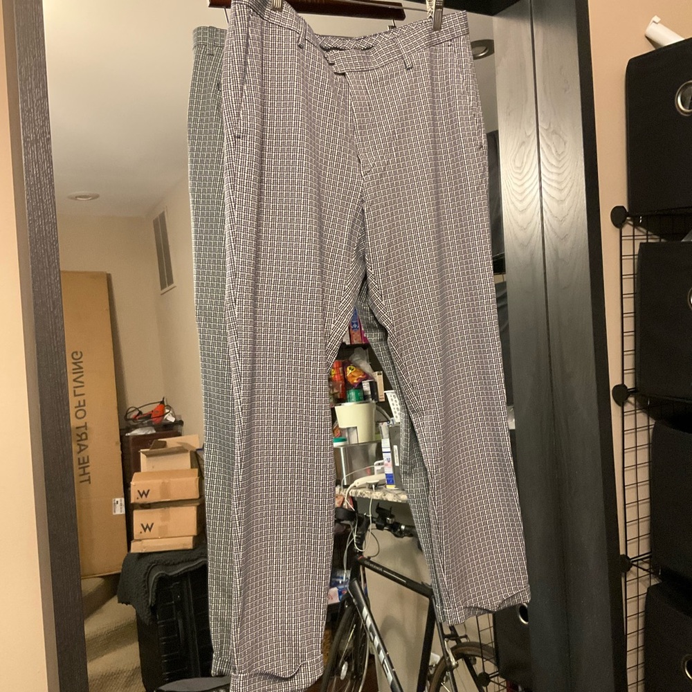 (Bonus Item) Zara Gray Dress Pants Classic Straight-Leg Men’s w/ Bottom Cuffs